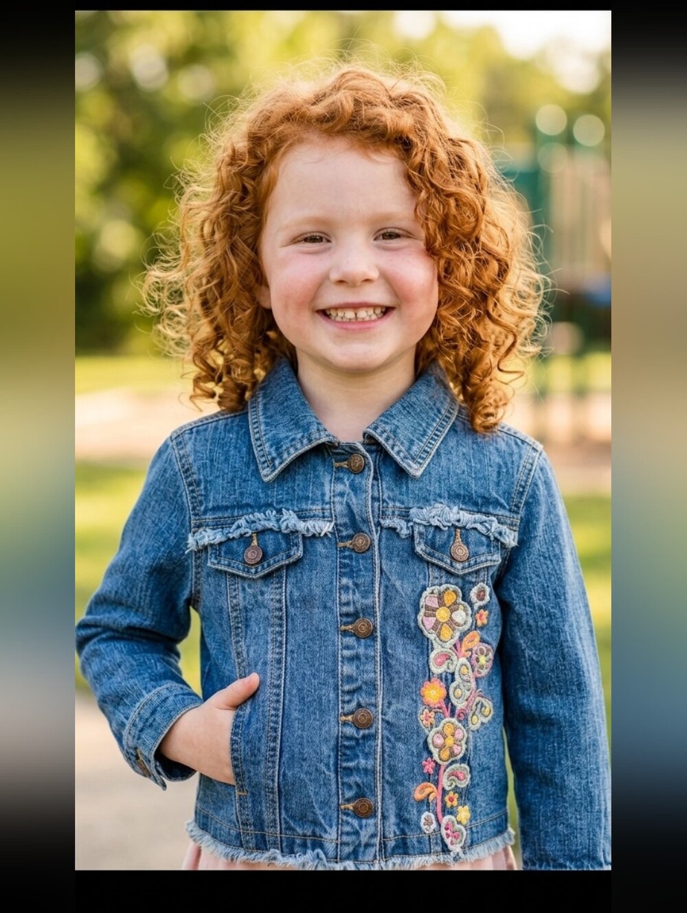 Ladybird girls denim jacket